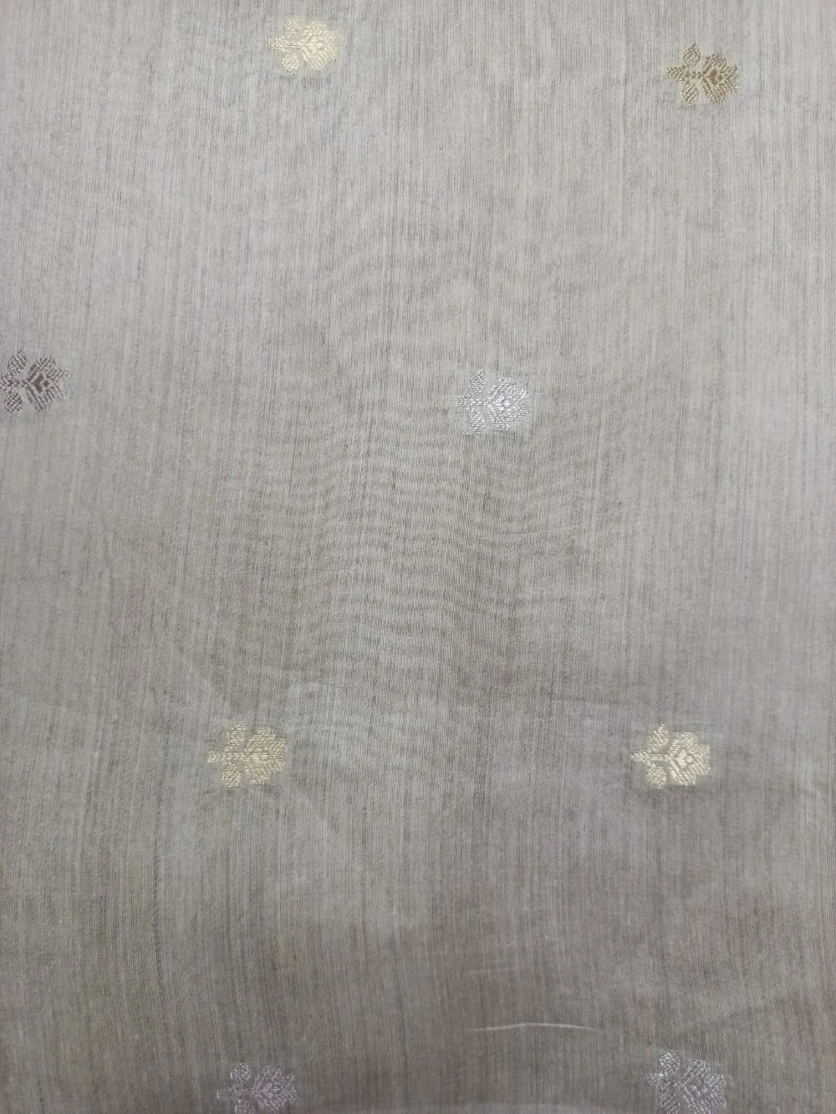 100% Pure Muga Tussar Silk Handloom With Minutely Woven Buttis