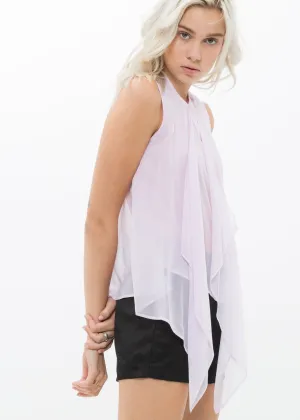 100% Silk Drape Blouse Top