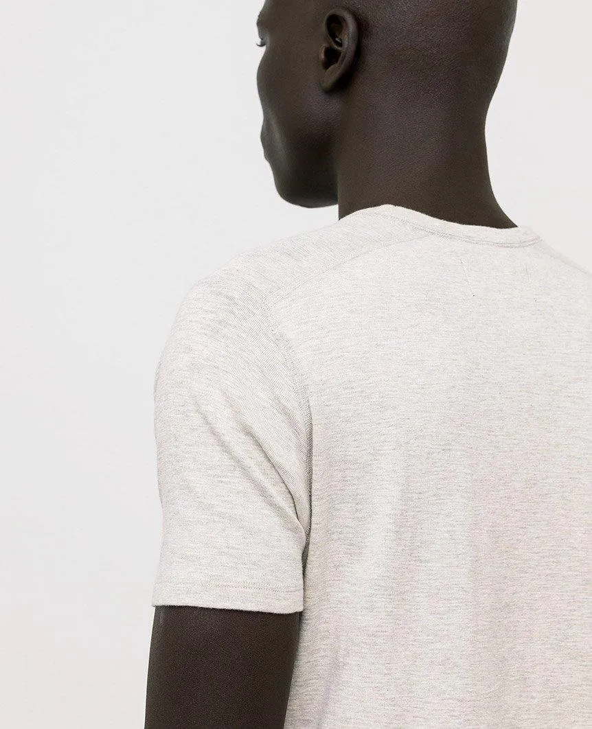 1x1 Slub Short Sleeve Crewneck Heather Ash