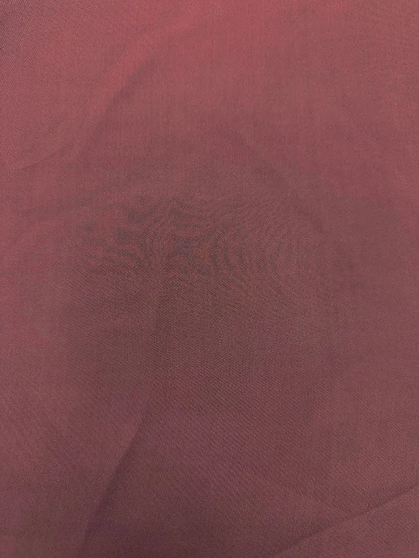 4 3/4 YD PC-Wine Woven Silk Double Georgette Fabric