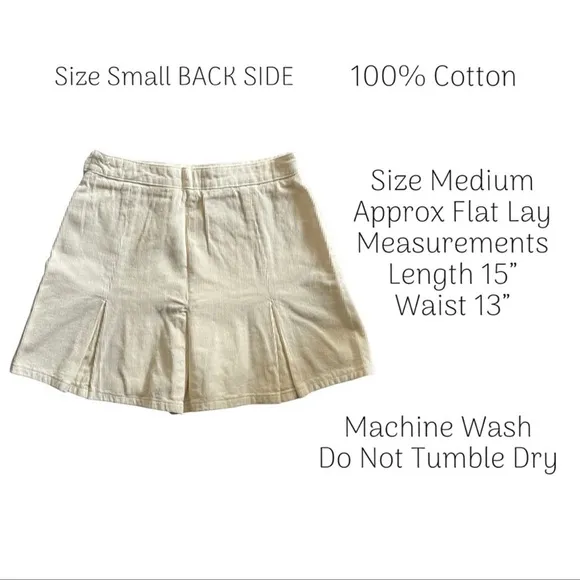 $59ea BOGO FREE Urban Outfitters corduroy sizes Small &amp; Med mini skirts in ivory