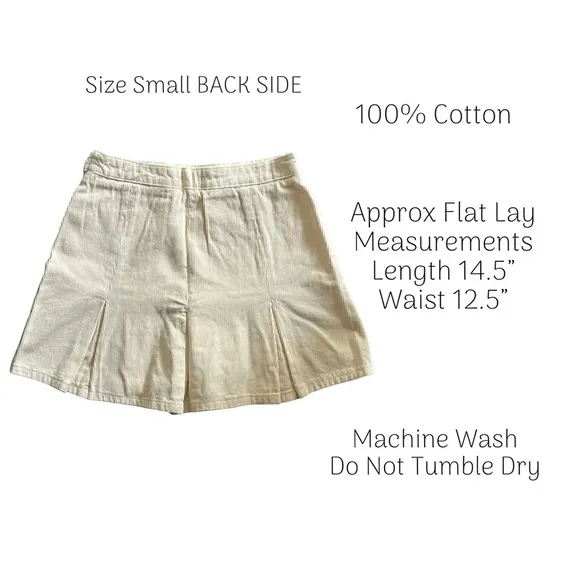 $59ea BOGO FREE Urban Outfitters corduroy sizes Small &amp; Med mini skirts in ivory