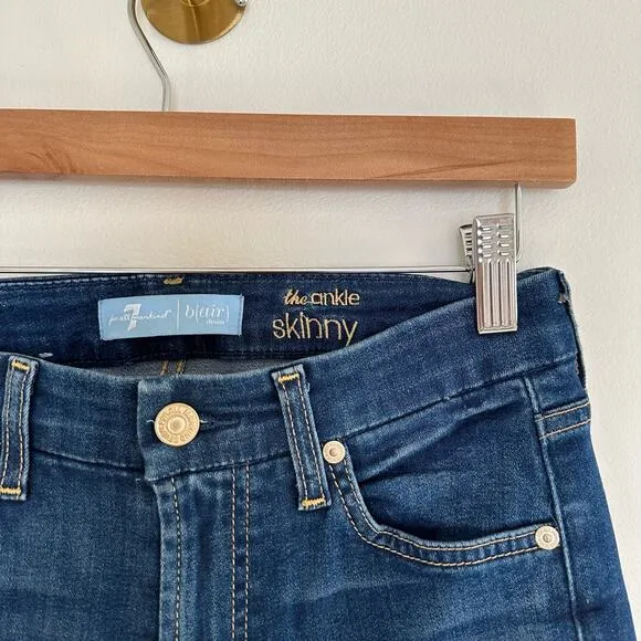7 for All Mankind B(Air) The Ankle Skinny Jeans Blue 24