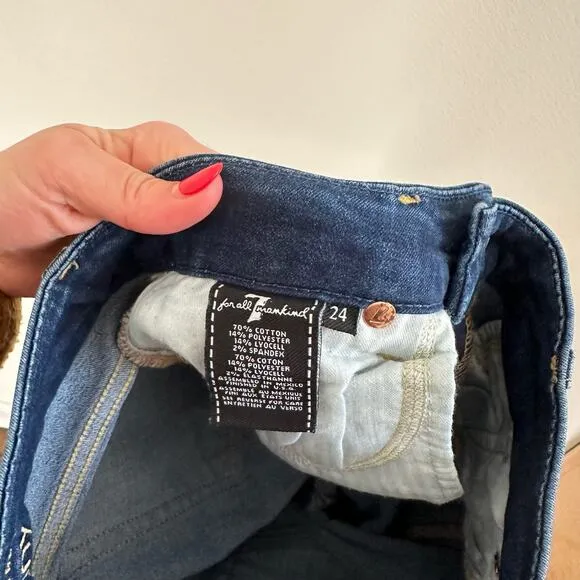 7 for All Mankind B(Air) The Ankle Skinny Jeans Blue 24