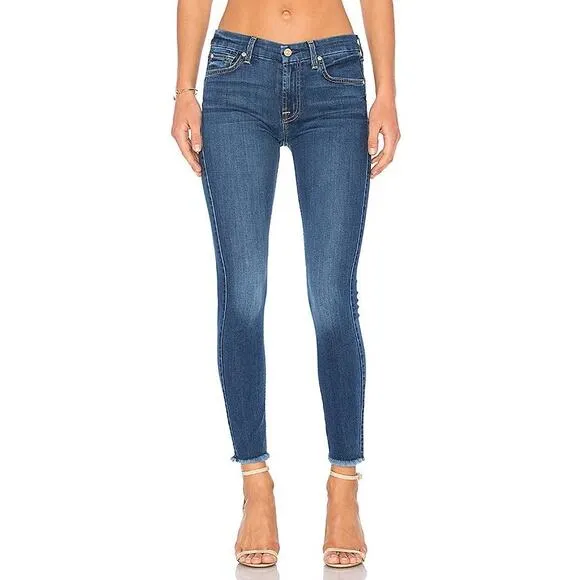 7 for All Mankind B(Air) The Ankle Skinny Jeans Blue 24