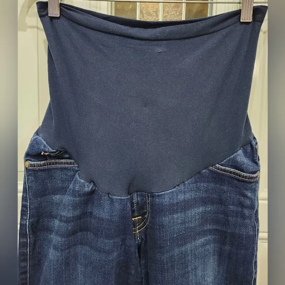 7 for all mankind dark wash skinny maternity jeans