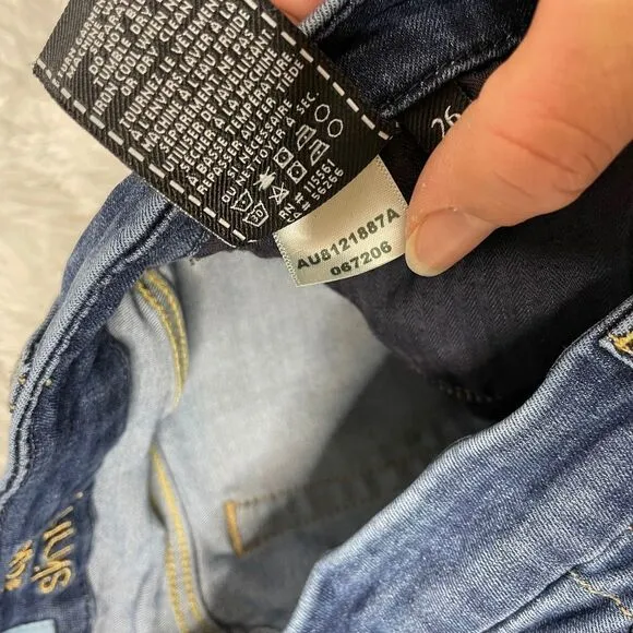 7FAM b(air) The Ankle Skinny destroyed destructed jeans 26