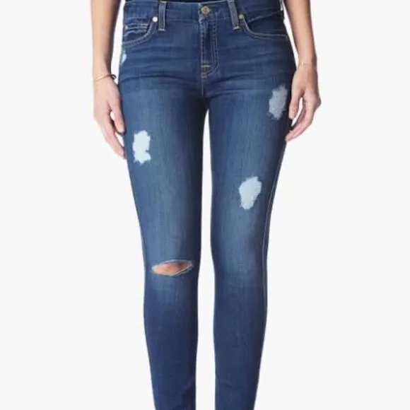 7FAM b(air) The Ankle Skinny destroyed destructed jeans 26