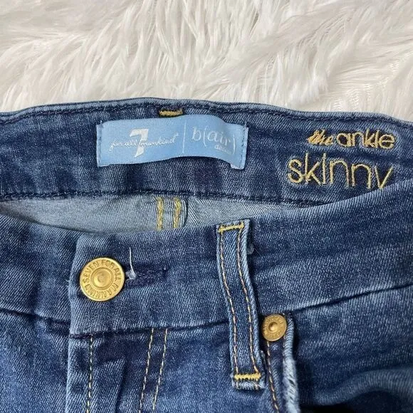7FAM b(air) The Ankle Skinny destroyed destructed jeans 26