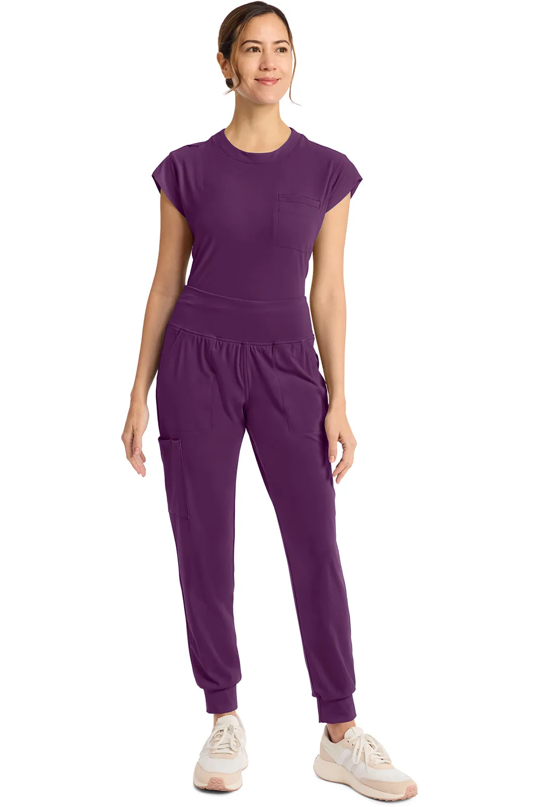 Achieve CK033 Women's 5-Pocket Jogger Pants Wild Mulberry