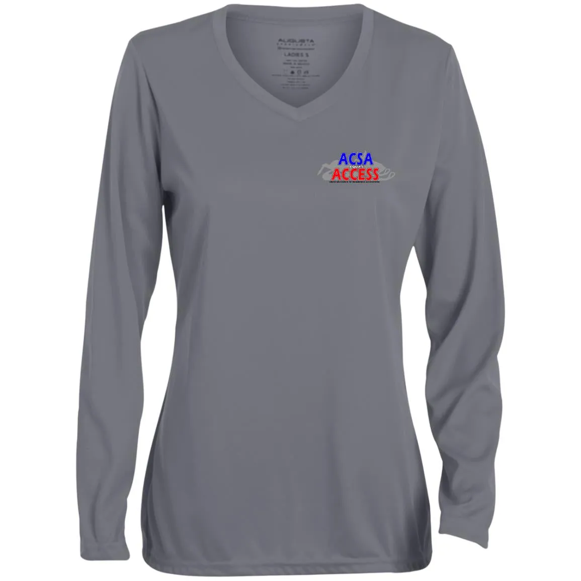 ACSA 1788 Ladies' Moisture-Wicking Long Sleeve V-Neck Tee