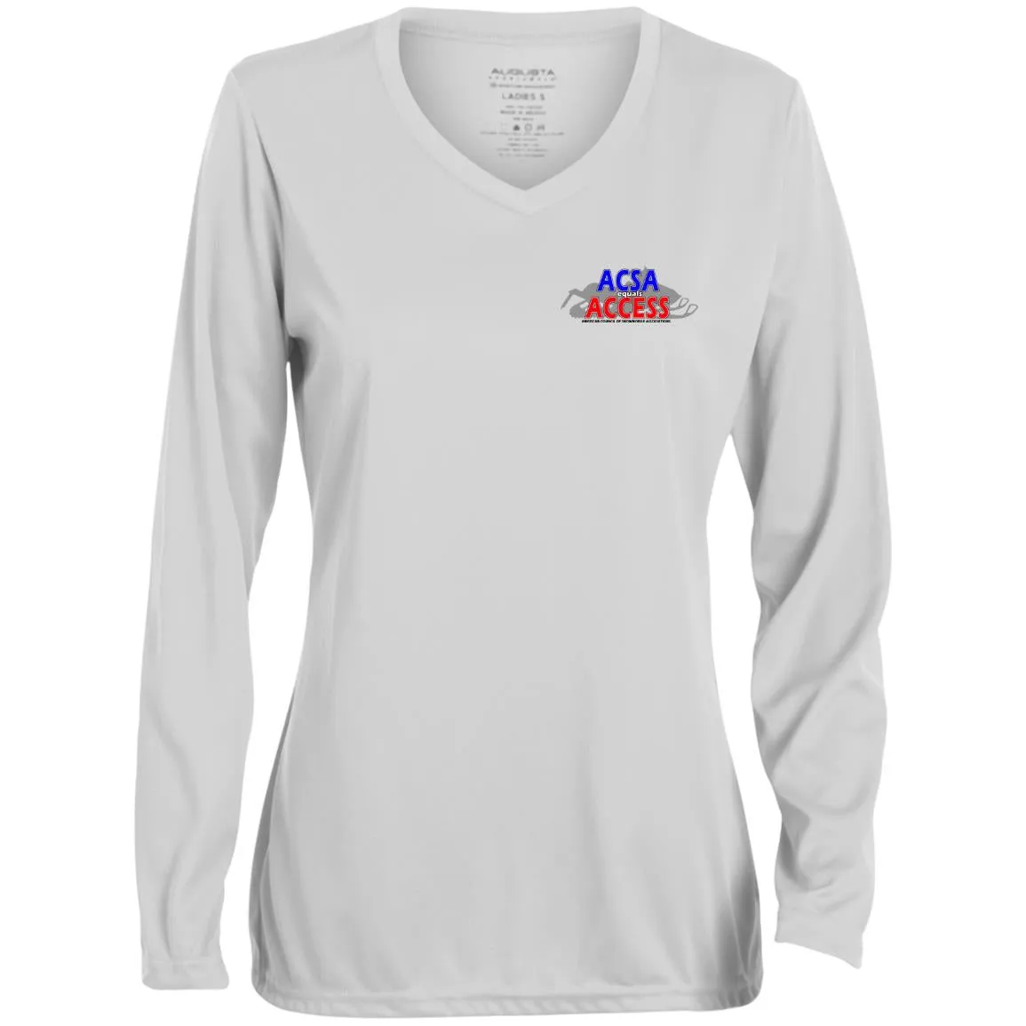 ACSA 1788 Ladies' Moisture-Wicking Long Sleeve V-Neck Tee