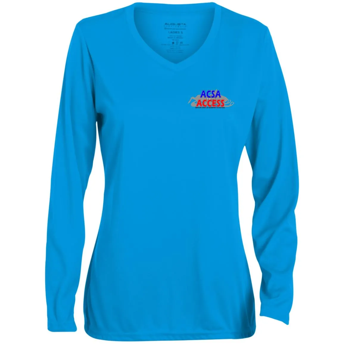 ACSA 1788 Ladies' Moisture-Wicking Long Sleeve V-Neck Tee
