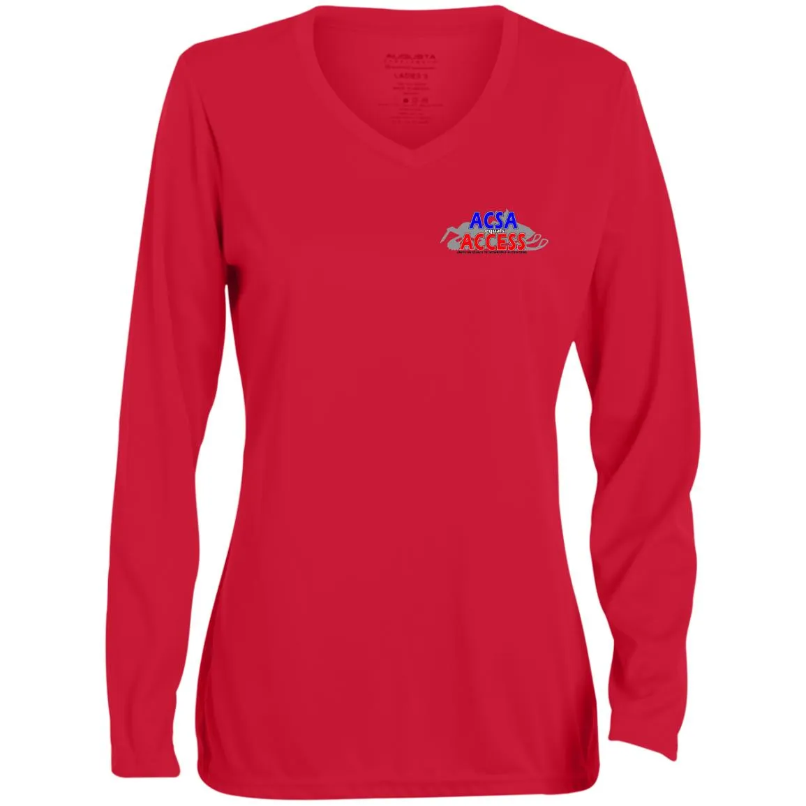 ACSA 1788 Ladies' Moisture-Wicking Long Sleeve V-Neck Tee