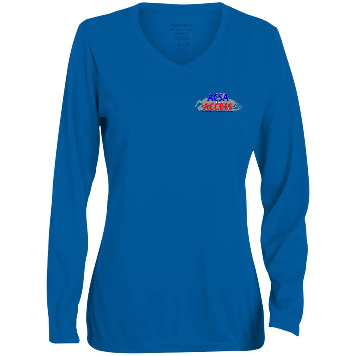 ACSA 1788 Ladies' Moisture-Wicking Long Sleeve V-Neck Tee