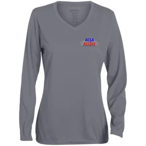ACSA 1788 Ladies' Moisture-Wicking Long Sleeve V-Neck Tee