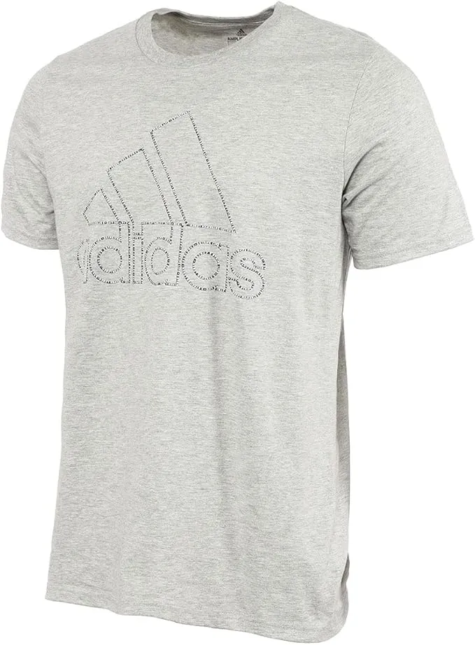 Adidas Gray and Black Amplifier Emblem Tee Shirt Men's