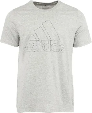 Adidas Gray and Black Amplifier Emblem Tee Shirt Men's
