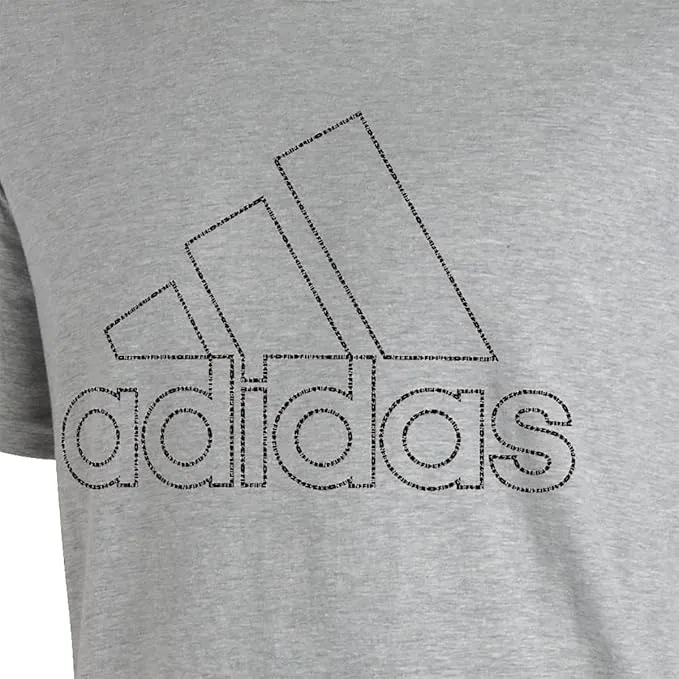 Adidas Gray and Black Amplifier Emblem Tee Shirt Men's