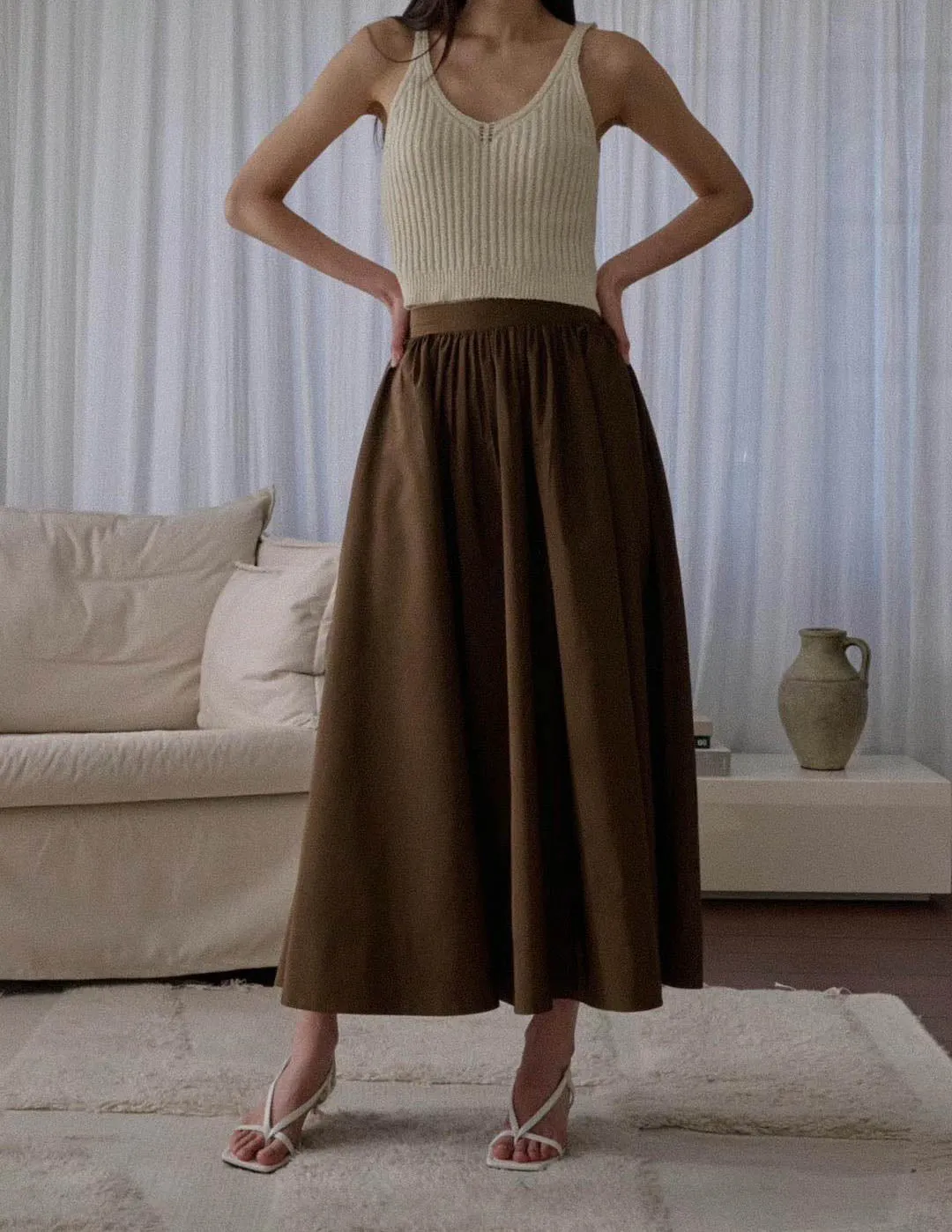 ADJANI SKIRT DARK BRONZE