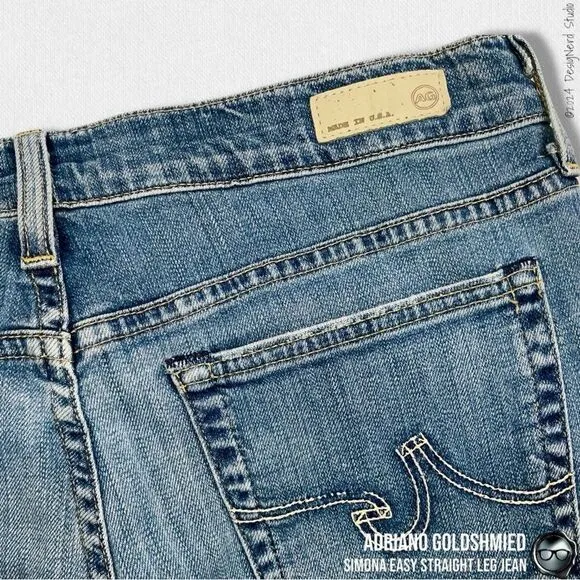 ADRIANO GOLDSCHMIED SIMONA EASY STRAIGHT LEG JEANS DISTRESSED SIZE 30R
