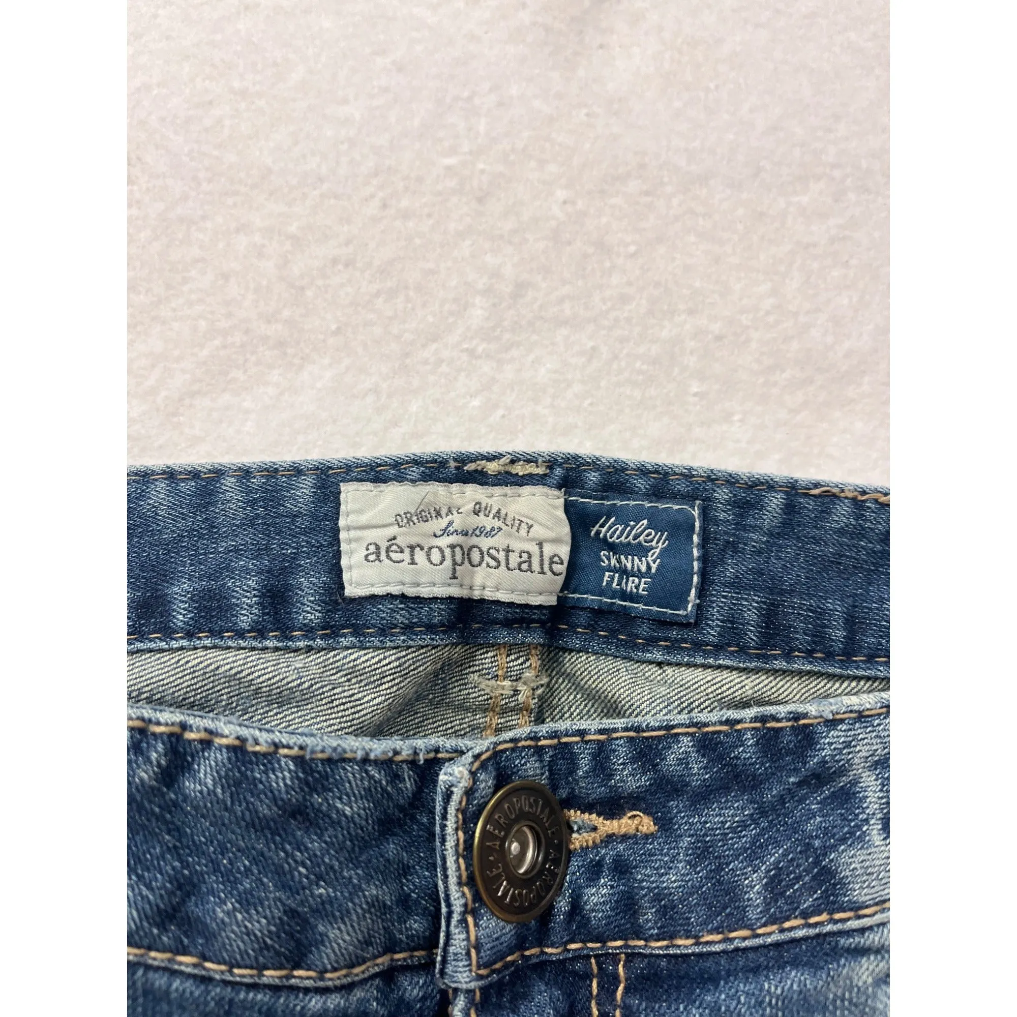 Aeropostale Womens Hailey Skinny Flare Jeans Size 16 #8026