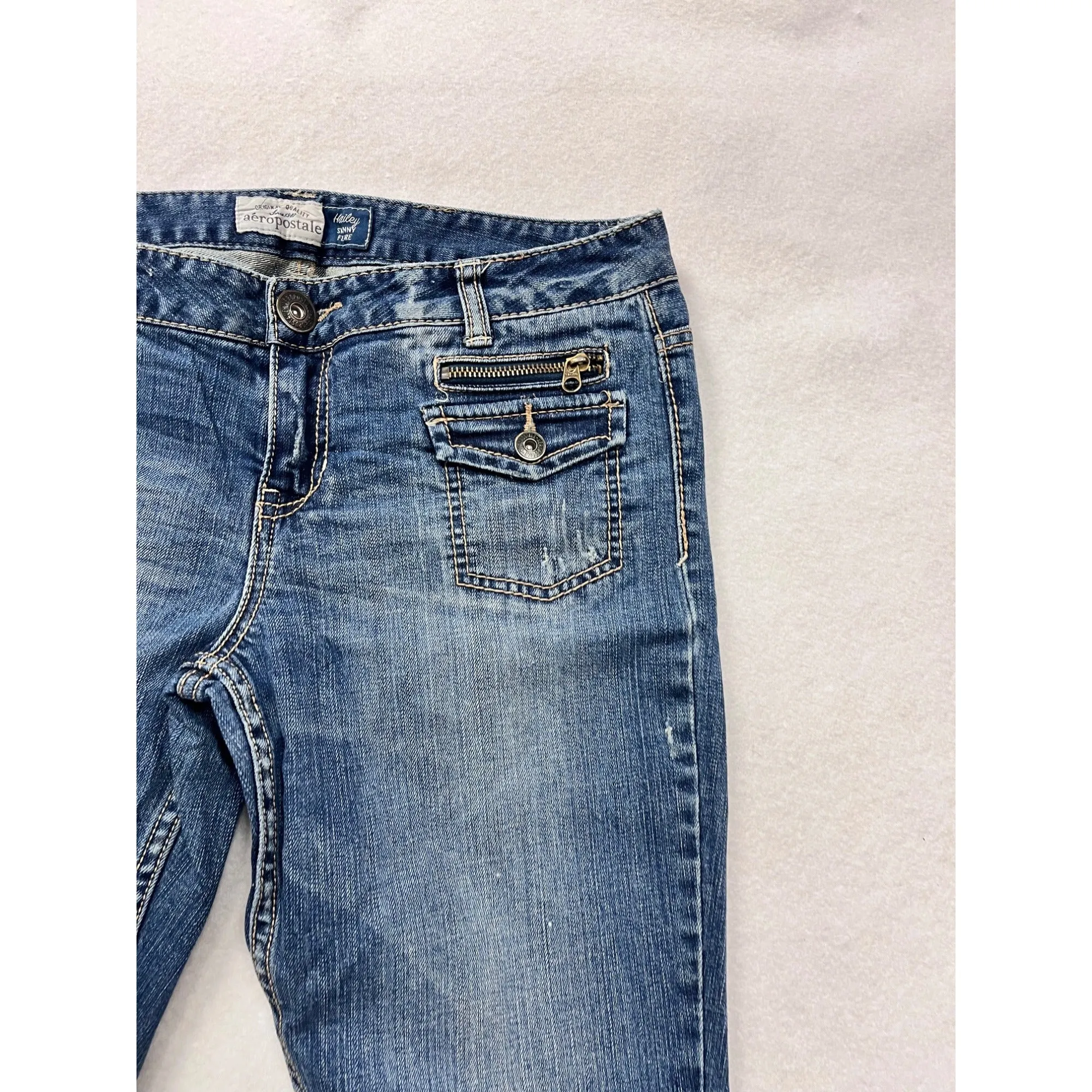 Aeropostale Womens Hailey Skinny Flare Jeans Size 16 #8026