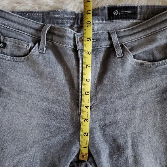 AG The Prima Cigarette Ankle Gray Skinny Jeans Size 27
