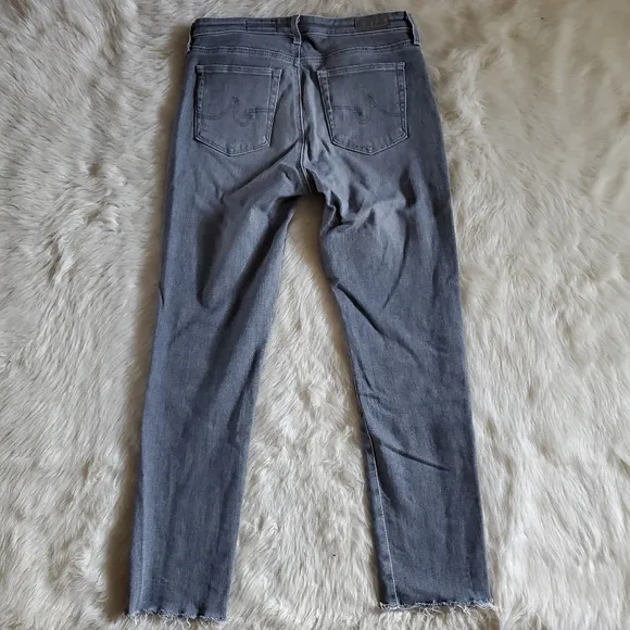AG The Prima Cigarette Ankle Gray Skinny Jeans Size 27