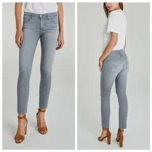 AG The Prima Cigarette Ankle Gray Skinny Jeans Size 27