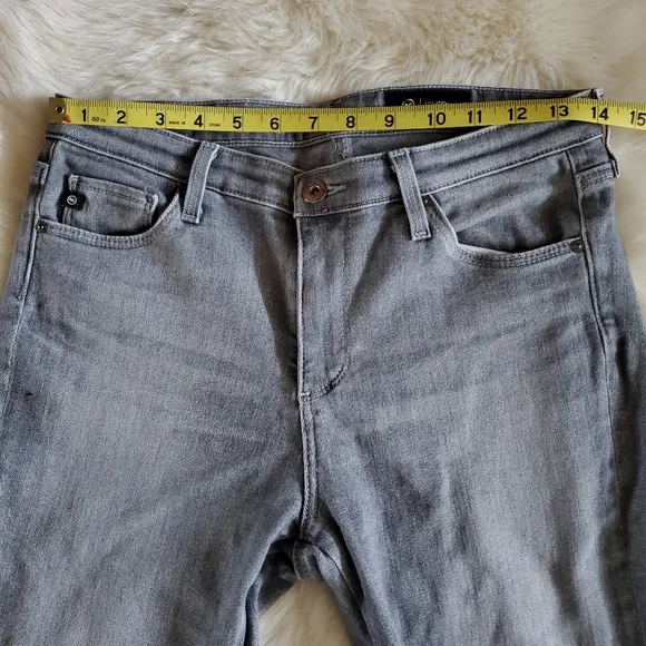 AG The Prima Cigarette Ankle Gray Skinny Jeans Size 27