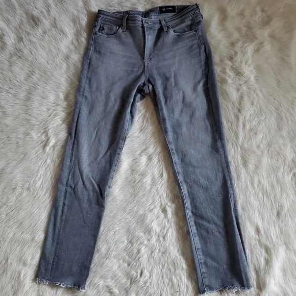 AG The Prima Cigarette Ankle Gray Skinny Jeans Size 27