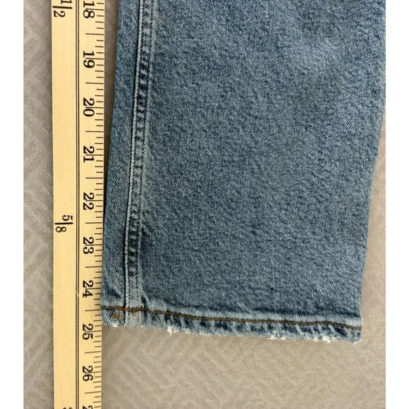 AGOLDE Los Angeles Denim Jeans Size 28 Distressed Bootcut 5 Button Closure