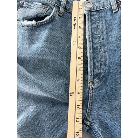 AGOLDE Los Angeles Denim Jeans Size 28 Distressed Bootcut 5 Button Closure
