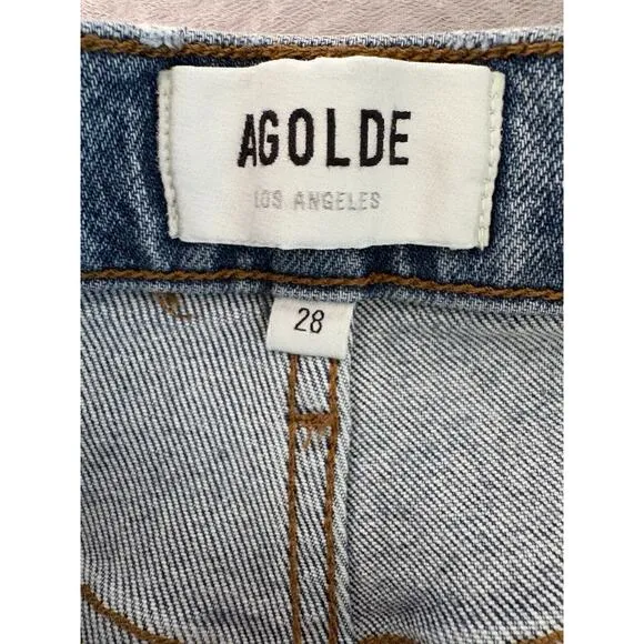 AGOLDE Los Angeles Denim Jeans Size 28 Distressed Bootcut 5 Button Closure