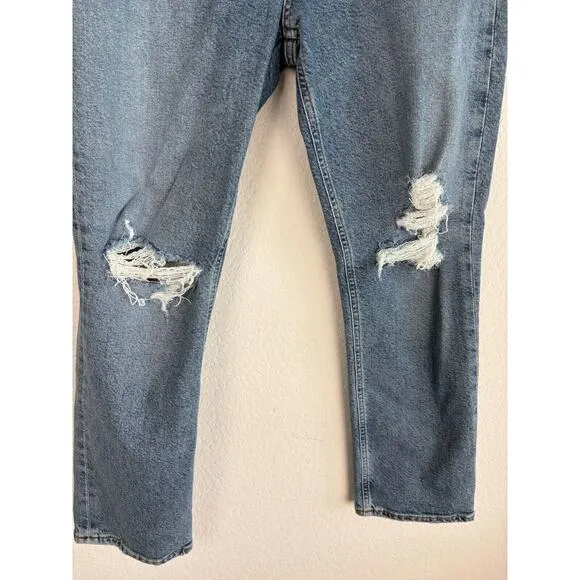 AGOLDE Los Angeles Denim Jeans Size 28 Distressed Bootcut 5 Button Closure