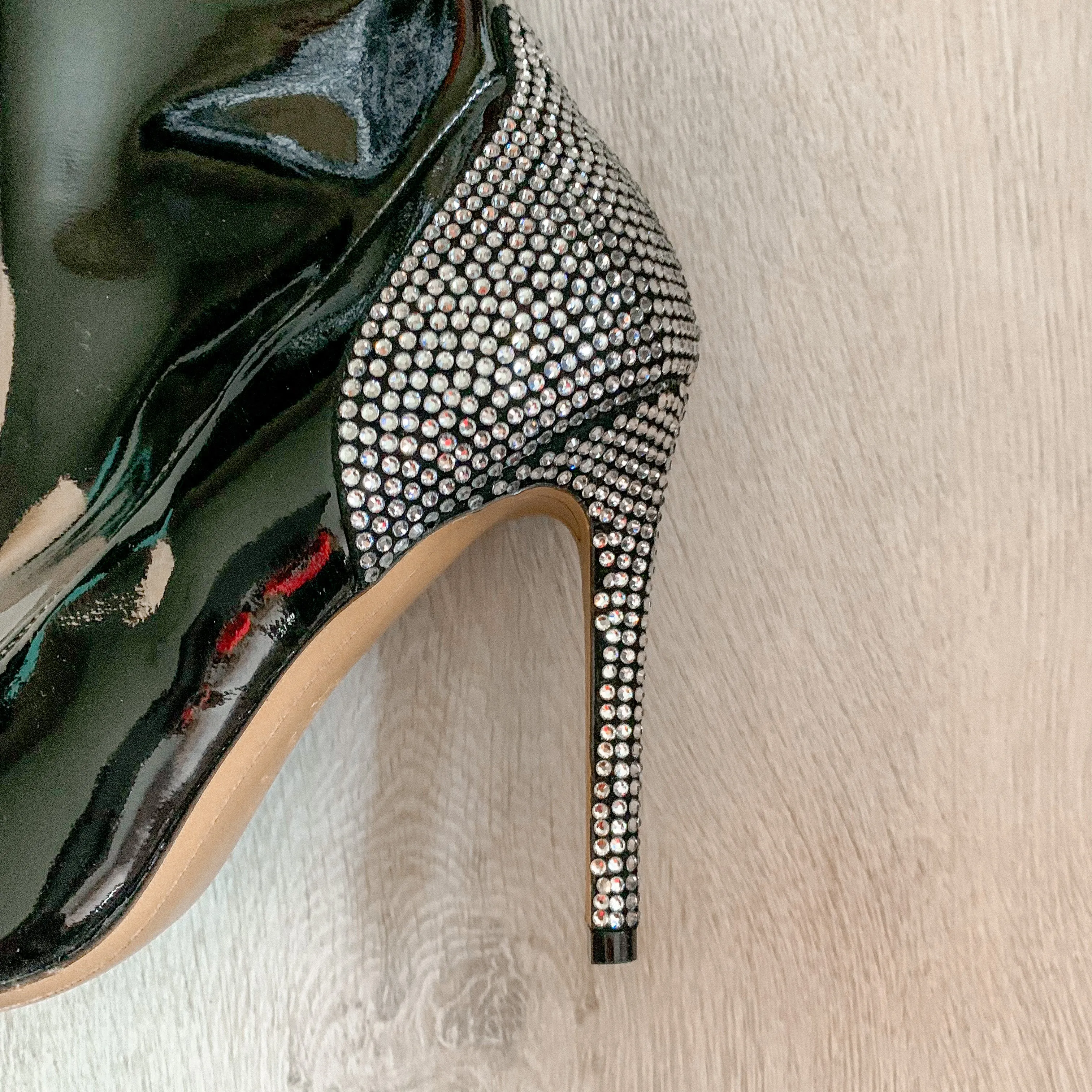 Alexandre Vauthier Crystal Embellished Black Boots