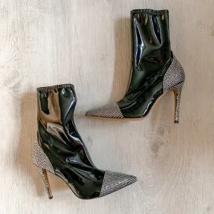 Alexandre Vauthier Crystal Embellished Black Boots