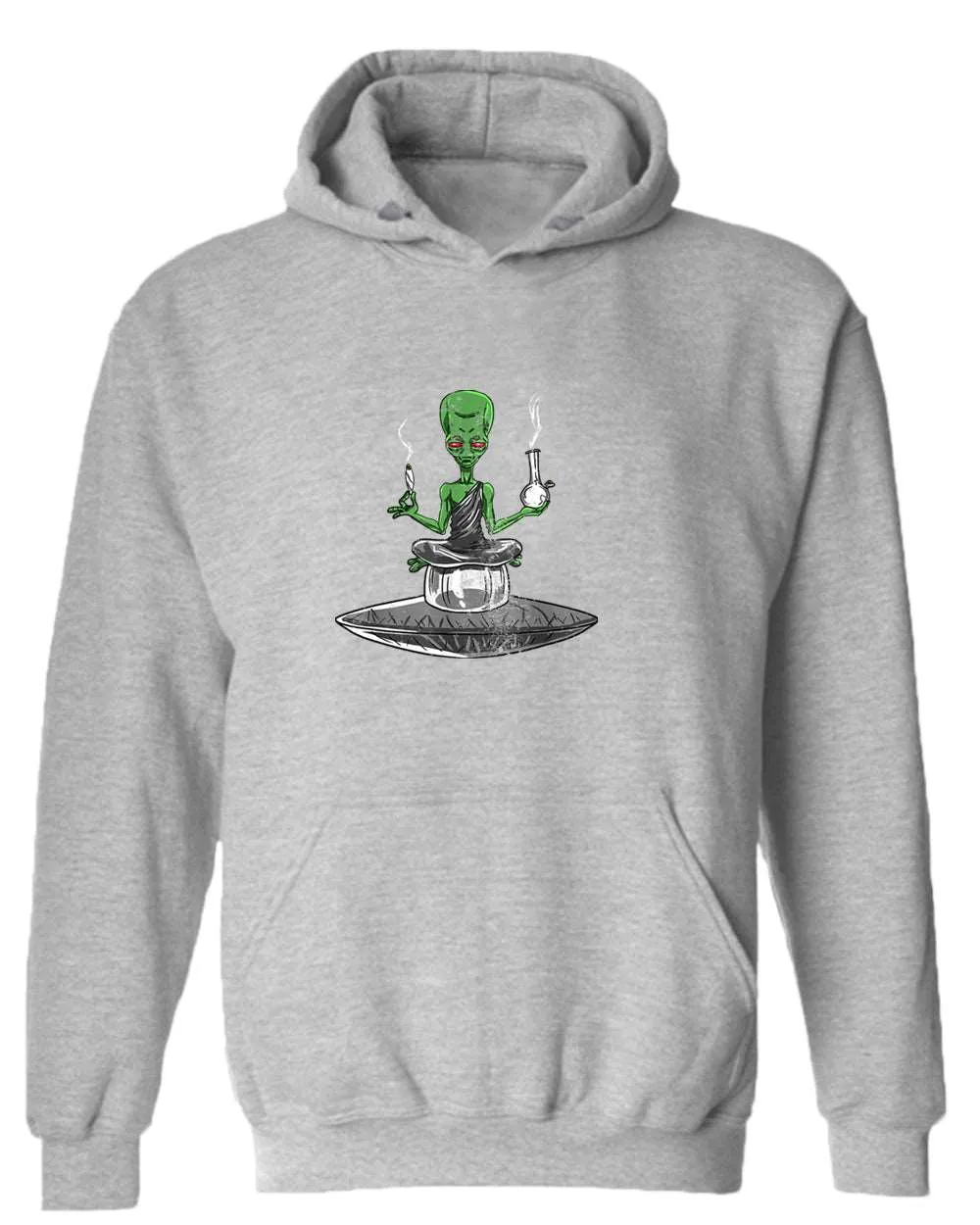 Alien meditation hoodie, smoke hoodies