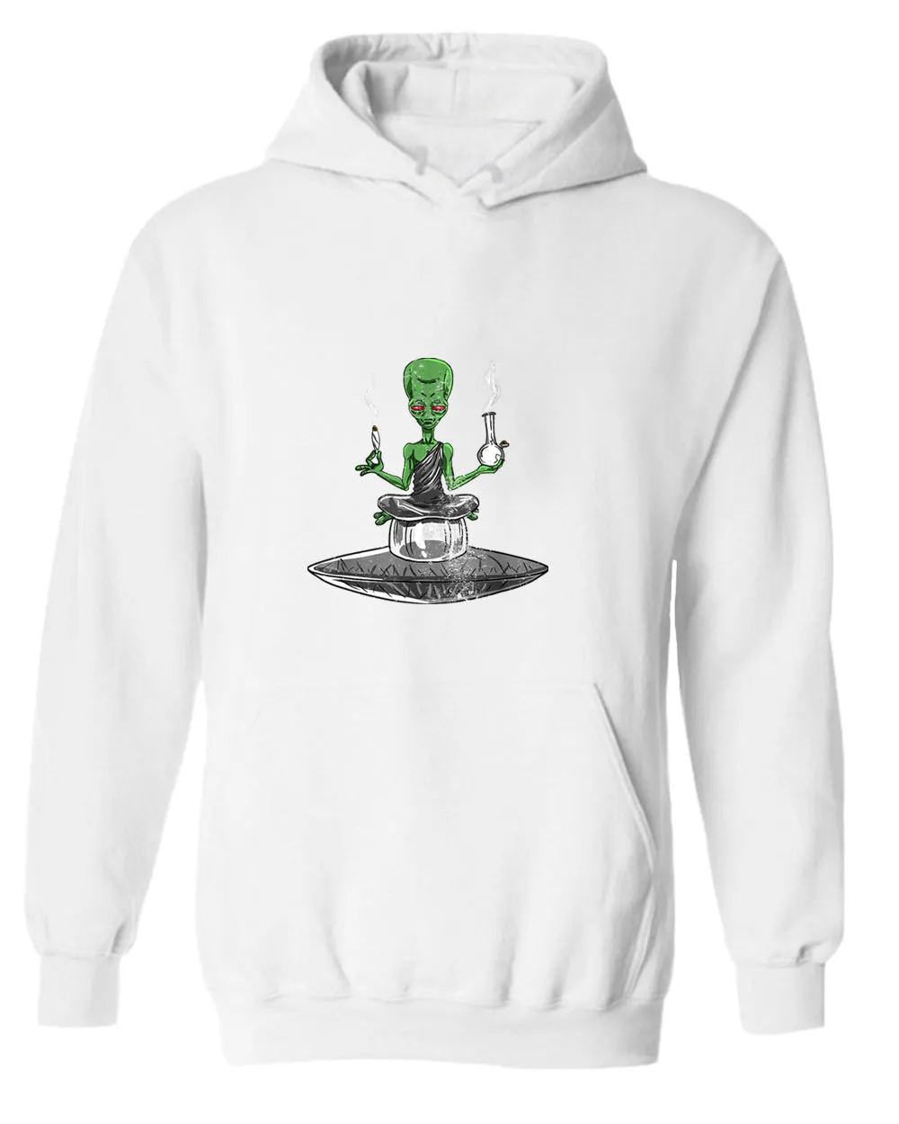 Alien meditation hoodie, smoke hoodies