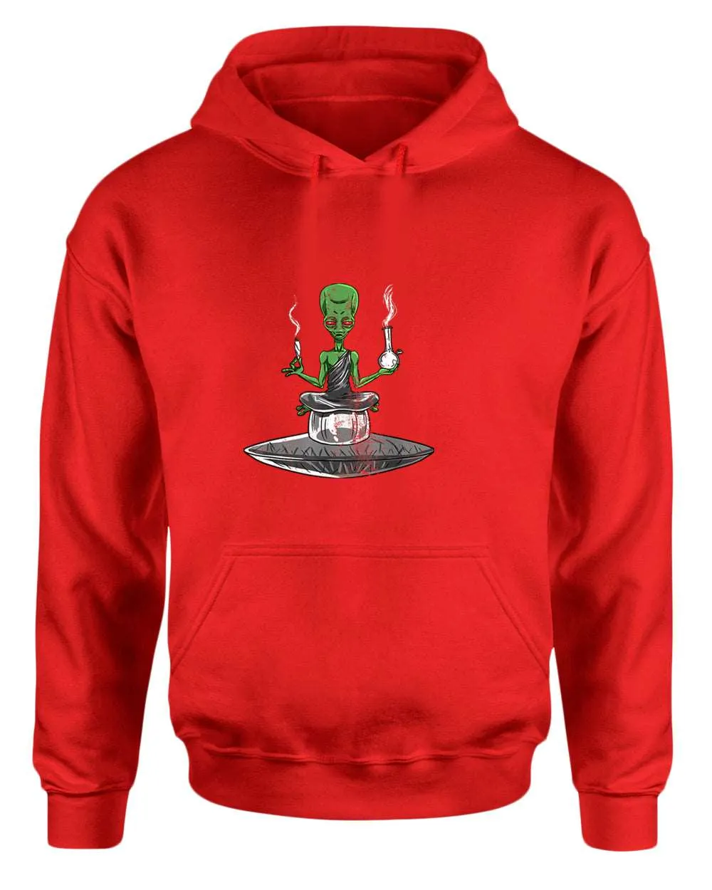 Alien meditation hoodie, smoke hoodies