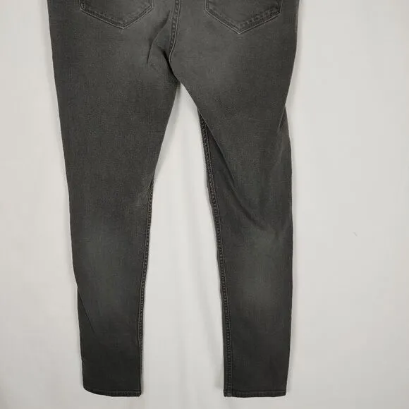 ALL SAINTS ASHBY Low-Rise Skinny Fit Denim Jeans Grey/Heathered Black WMNS Sz 32