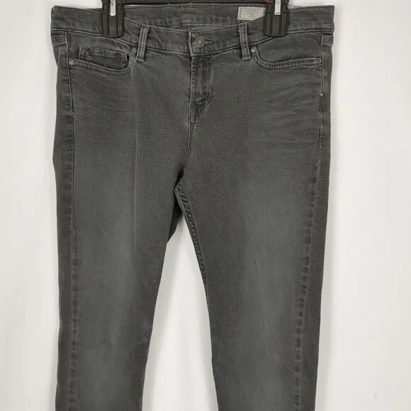ALL SAINTS ASHBY Low-Rise Skinny Fit Denim Jeans Grey/Heathered Black WMNS Sz 32
