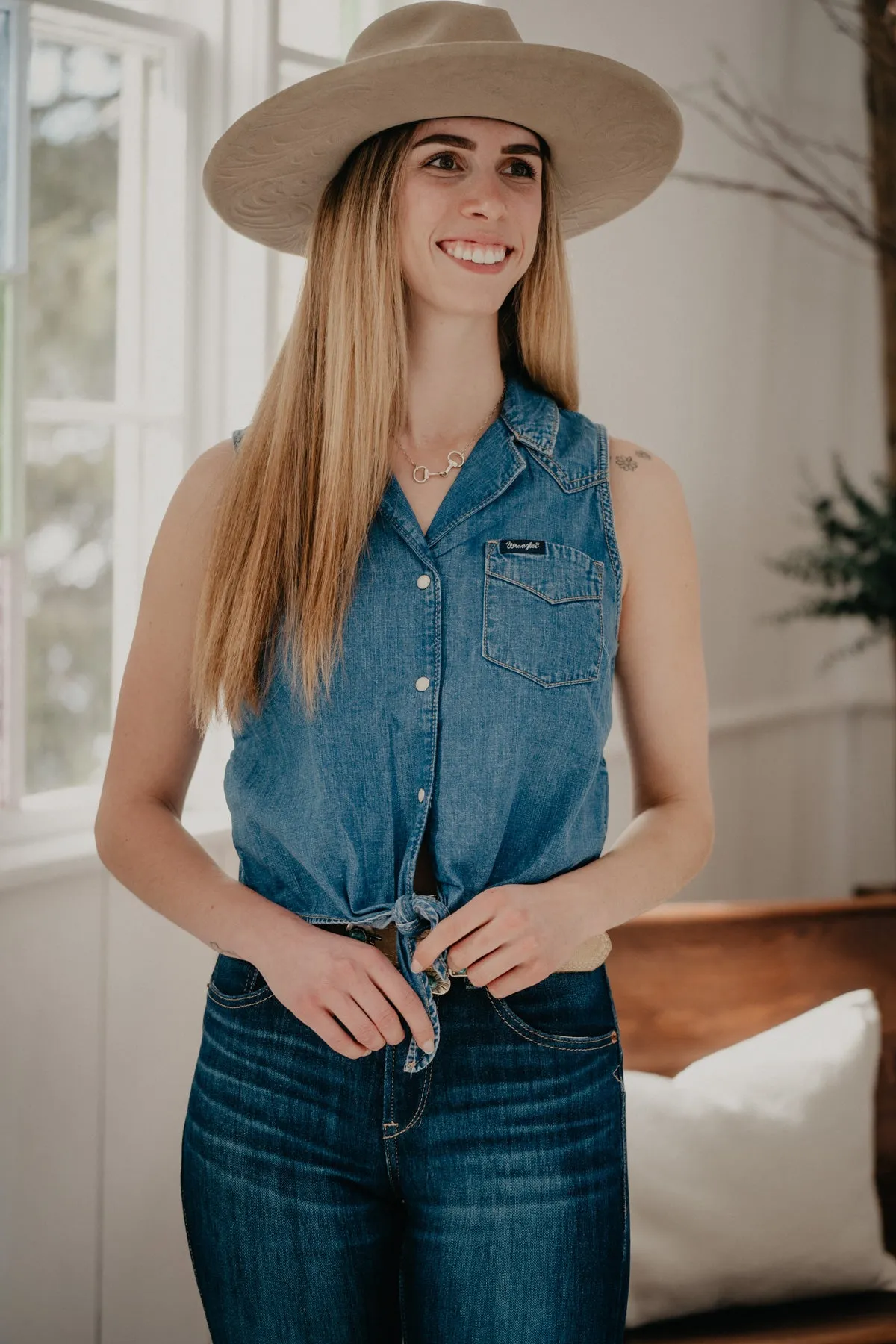 'Ambrose' Women's Wrangler Denim Button (S-XXL)