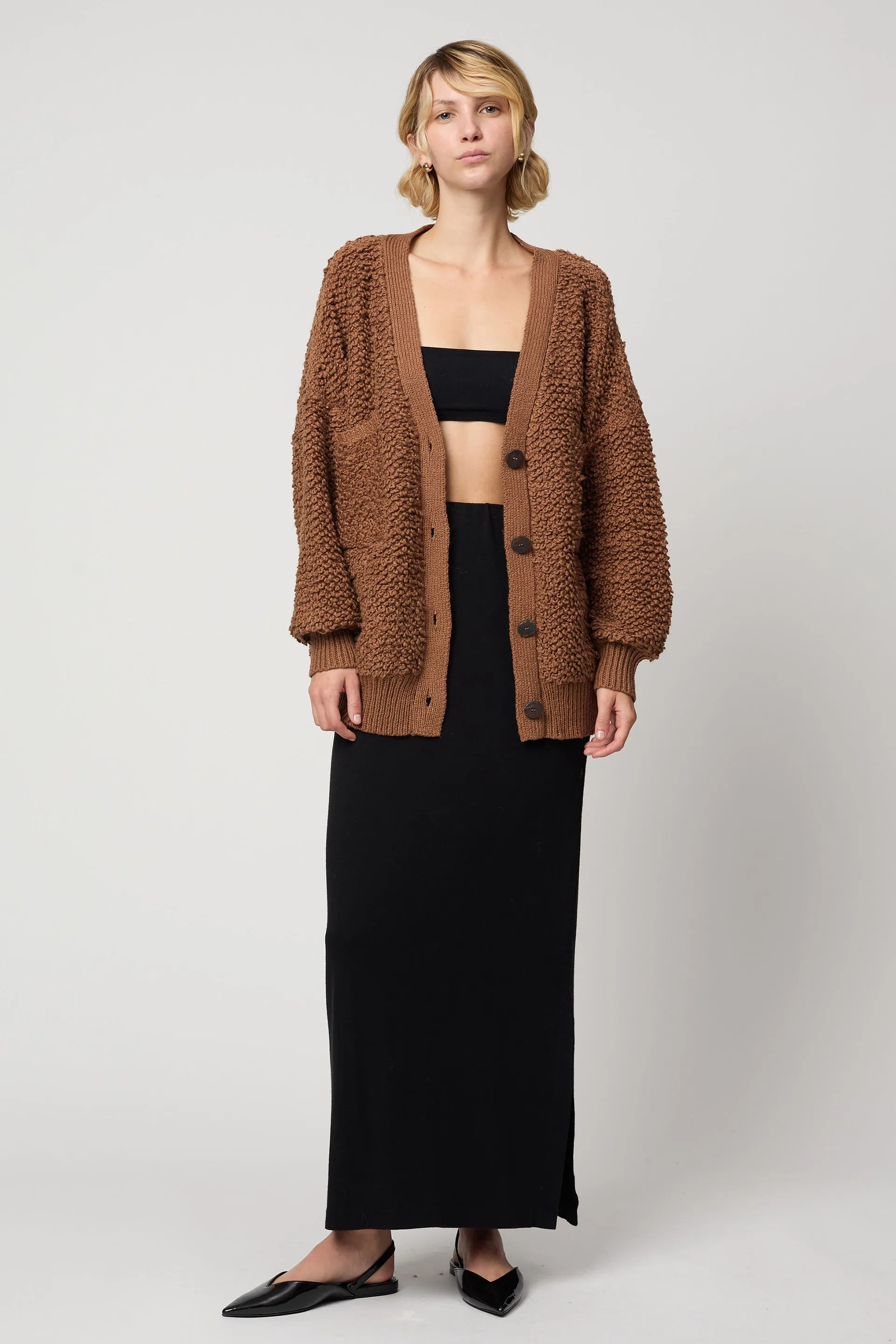 AMELIA CARDIGAN IN CHUNKY LOOP KNIT