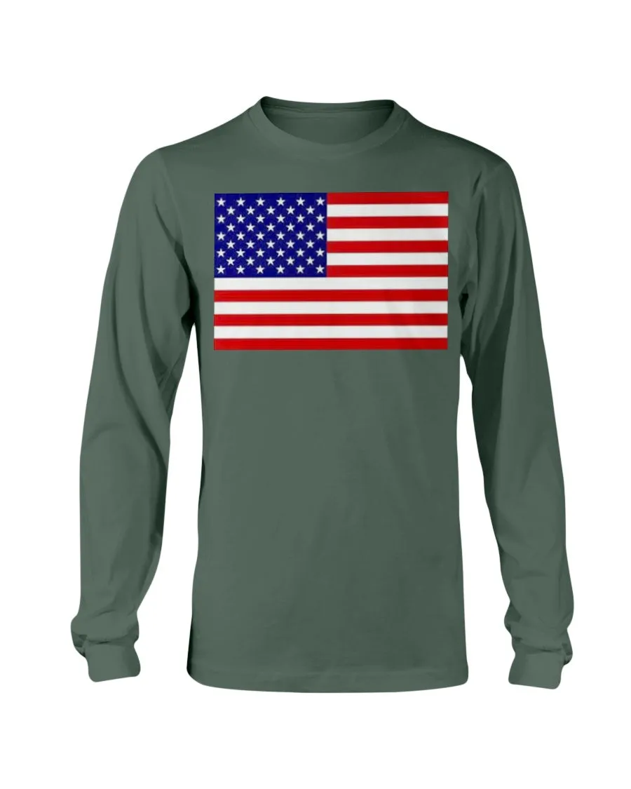American Flag Gildan Long Sleeve T-Shirt