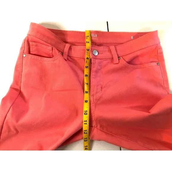 A.N.A.-WOMENS CORAL MI-RISE SKINNY ANKLE JEANS SIZE 8