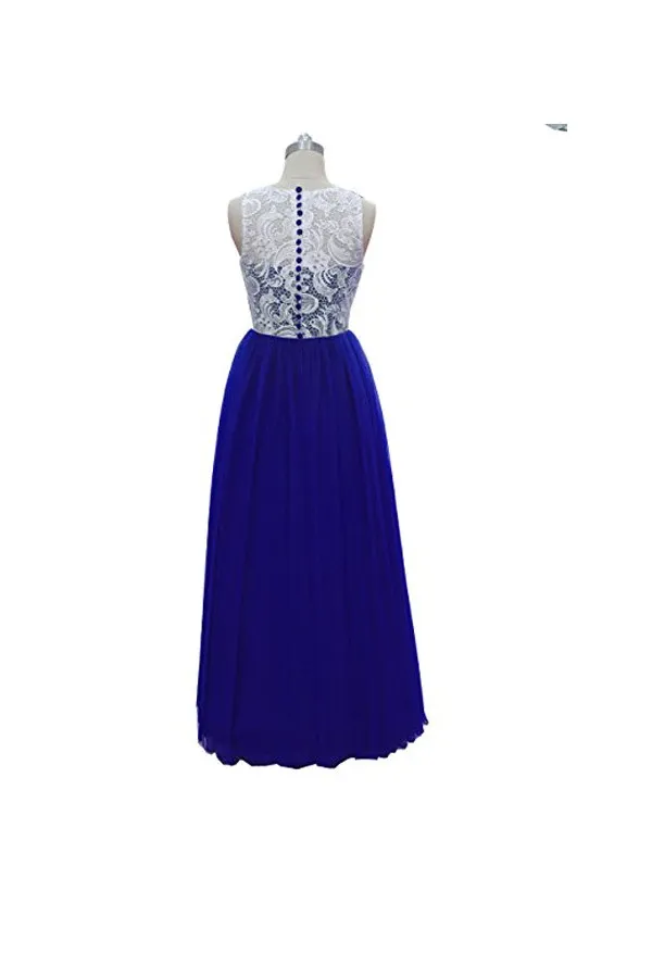 Anneprom A-Line Prom Dress Lace Bridesmaid Long Evening Gowns APB0010