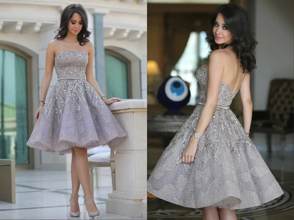 Anneprom  A-Line Scoop Short Black Short Prom Dress Homecoming Daress with Appliques APH0119