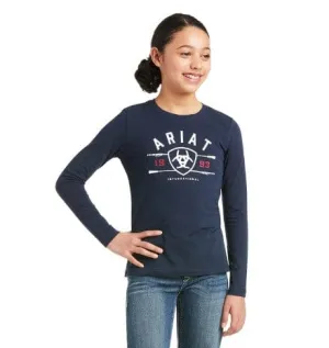 Ariat Top Girls Long Sleeve Navy
